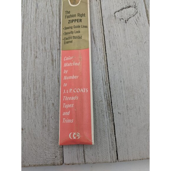 Vintage J&P Coats Neck Opening Metal Zipper 18" Temple Gold 83-B - Picture 3 of 4